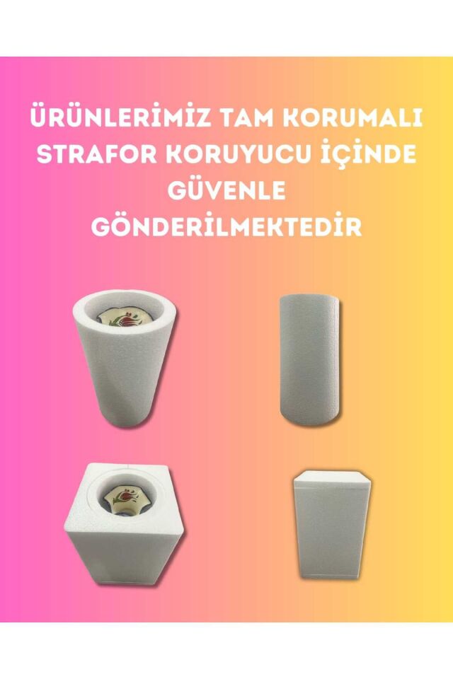 Özel Tasarım Sanatsal Fil Ayağı Çini Vazo
