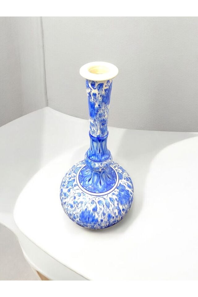 Harun Collection Özel Tasarım El Yapımı Kütahya Çinisi Vazo - 68Cm