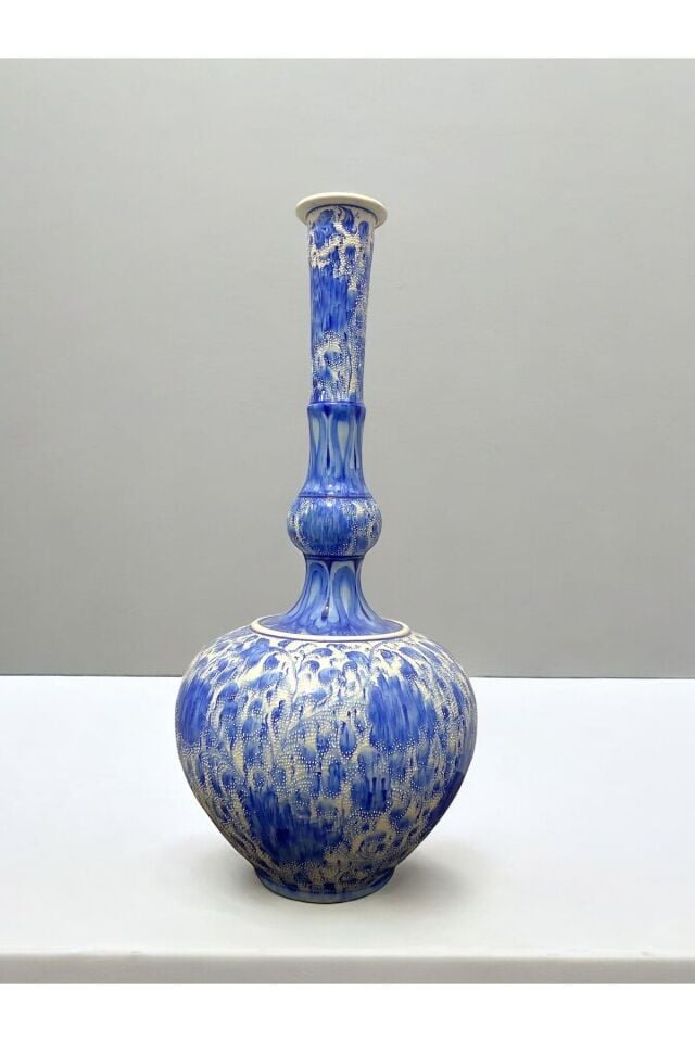 Harun Collection Özel Tasarım El Yapımı Kütahya Çinisi Vazo - 68Cm