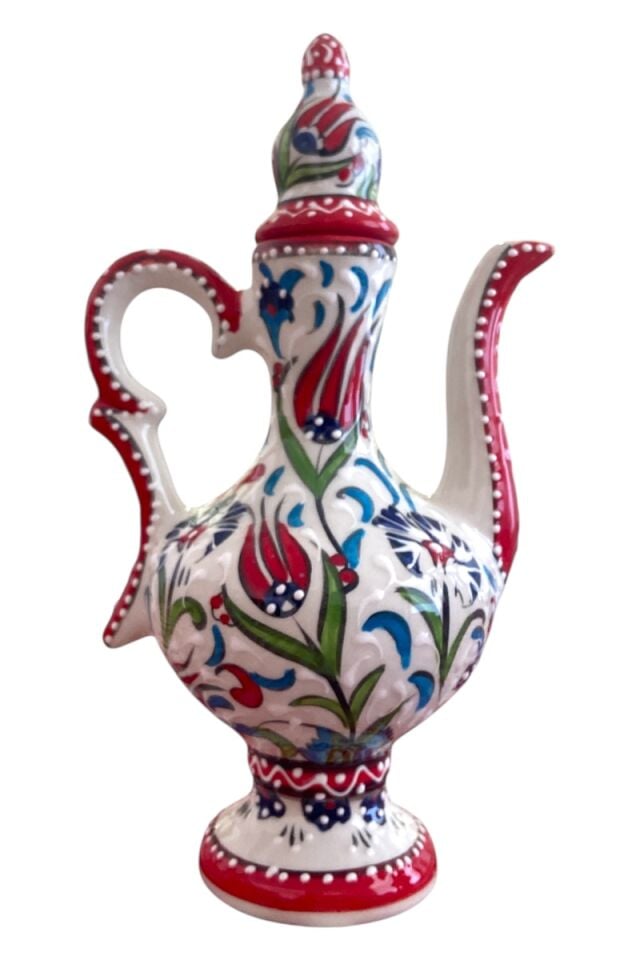 El Yapımı 25Cm Narin İbrik Çini Vazo