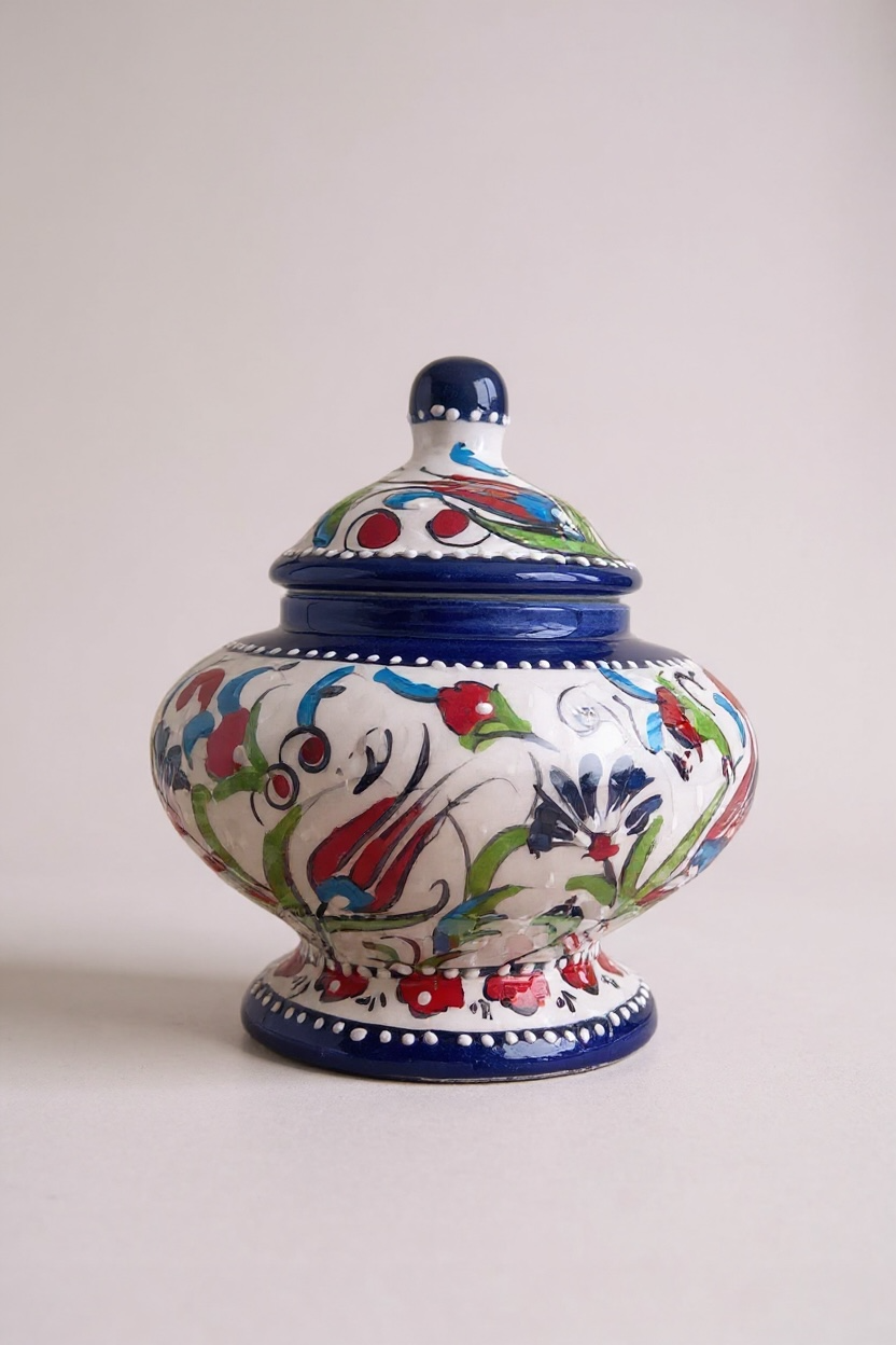 El Yapımı Samur İşçiliği Mavi Ayaklı Büyük Bal Şekerlik