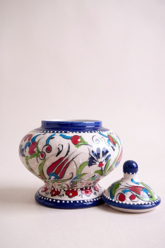 El Yapımı Samur İşçiliği Mavi Ayaklı Büyük Bal Şekerlik