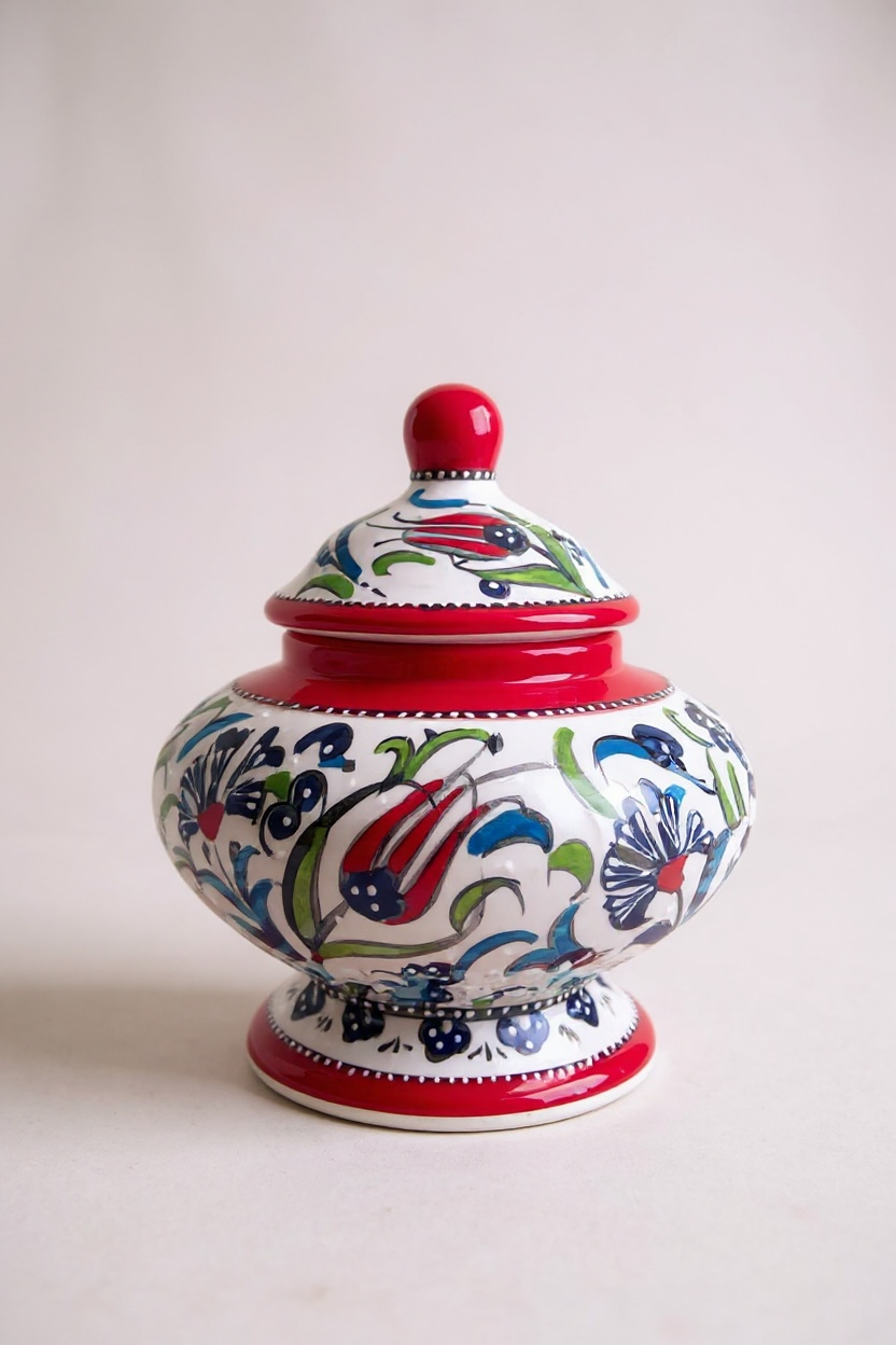 El Yapımı Samur İşçiliği Kırmızı Ayaklı Büyük Bal Şekerlik