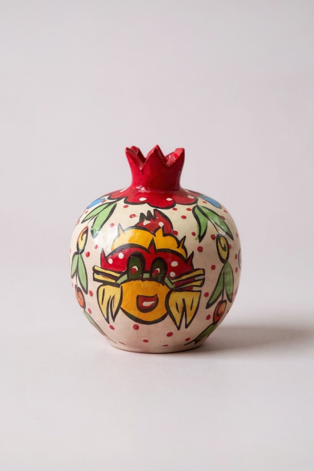 Yılbaşı Özel El Yapımı Dekoratif Kırmızı Nar Takımı – 3'lü Yılbaşı Dekoru