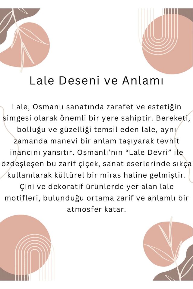 El Yapımı Çini Lale Desenli Dekoratif Nar Seti (3’lü)